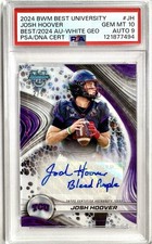 Josh Hoover /5 Inscribed Auto! PSA 10 | 9! 2024 Bowman Best U #BOA-JH White REF!