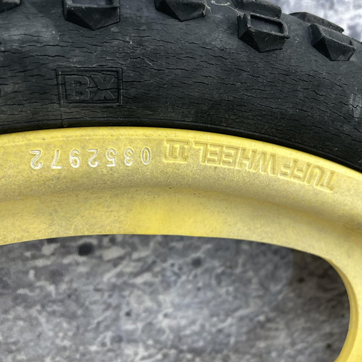 Skyway Tuff Wheel II BMX Mag Wheels 20 in Yellow Metal Flange