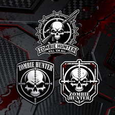 X3 Zombie Hunter 4 Inch Vinyl Window Bumper Sticker Set X3 Zombie Hunter 4 Inch Vinyl Window Bumper Sticker Set