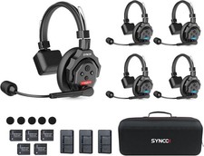 SYNCO XTALK X5 Wireless Intercom Headset System for 5 person New