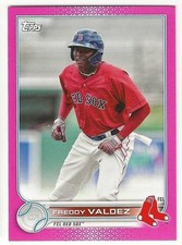 2022 Topps Pro Debut FREDDY VALDEZ Insert PINK Parallel Card #/1999 RED SOX
