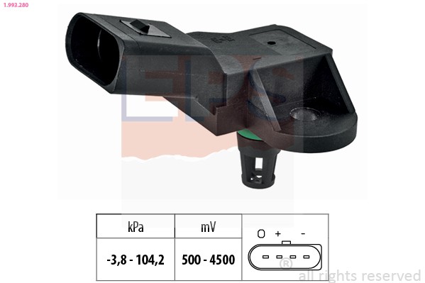 1X Eps 1.993.280 Drucksensor BremskraftverstäRker FüR Vw Porsche Audi Skoda Seat-image