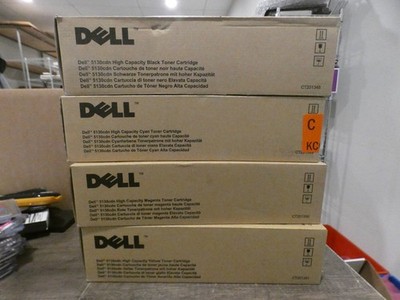 Dell 5130CDN High Capacity B/C/M/Y Toner Set N848N P614N R272N T222N New OEM Set