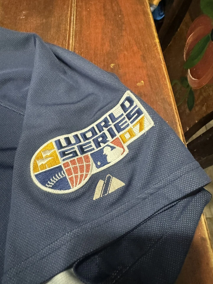 07 World Series BOSTON RED SOX MLB Majestic Jersey Size Large Practice Baseball - Image 4 of 4