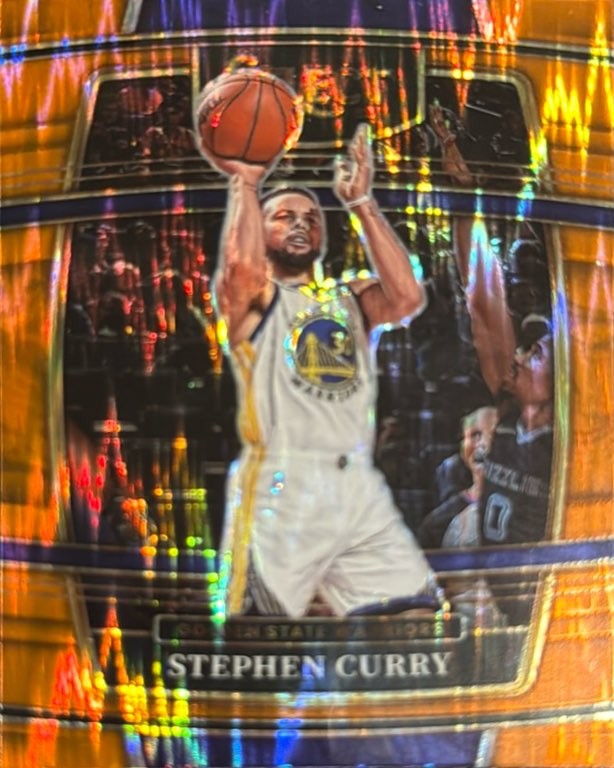 2021 Panini Select #94 Stephen Curry Orange Flash Prizms