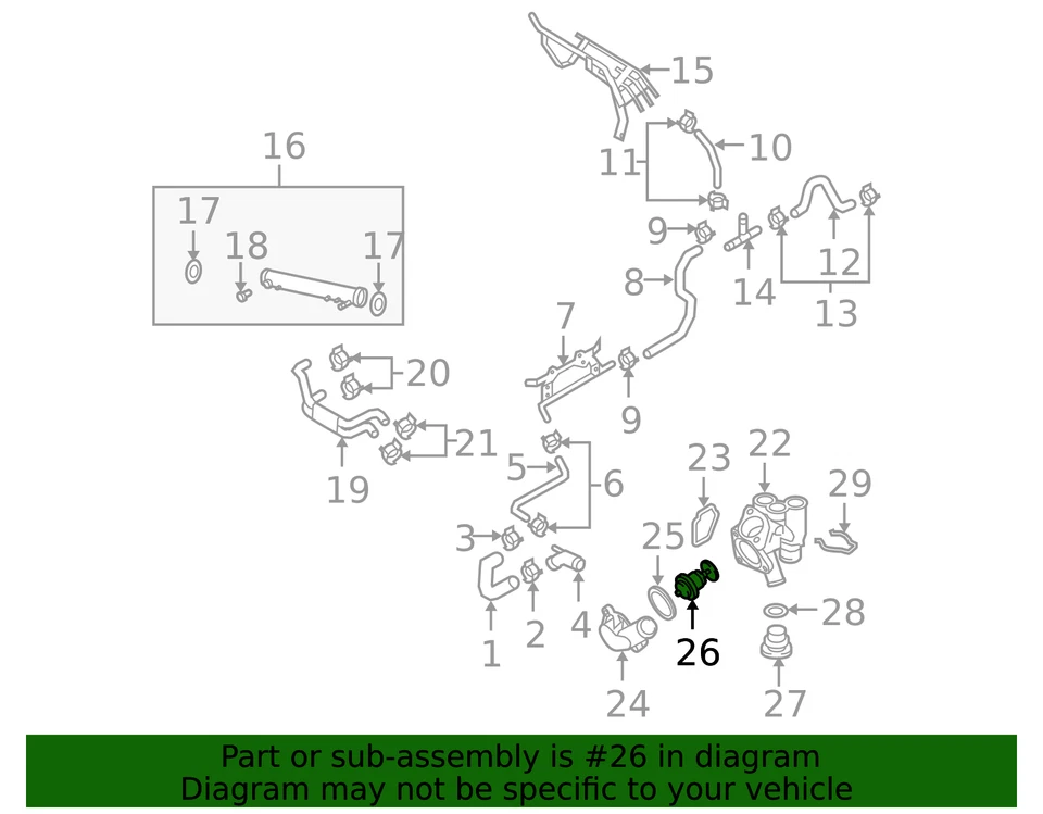 Termostato original Audi 022-121-113 Foto 3 de 4