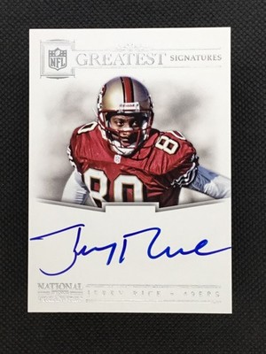 2012 National Treasures Greatest Signatures Auto Jerry Rice /25 49ers GOAT WR