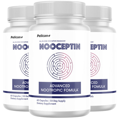 Nooceptin- Brain & Cognitive Support- 3 Bottles- 180 Capsules