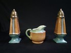 Vintage Mini Japanese Lusterware Salt and Pepper Shakers & Mini Creamer Gold  — photo 4