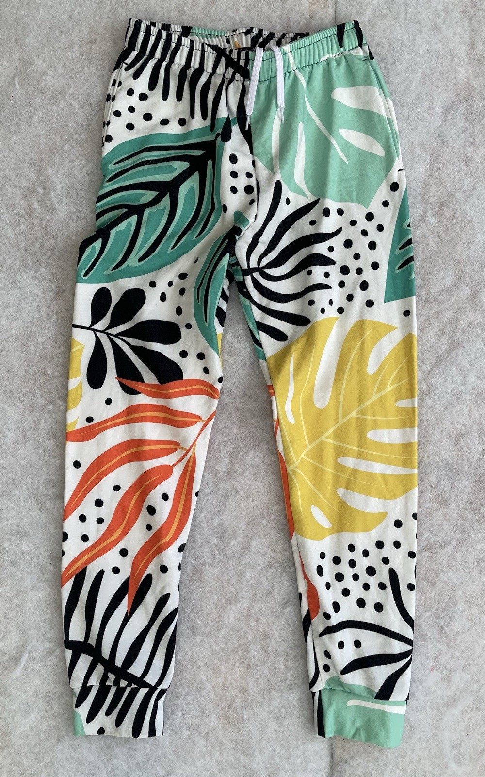 Multicolored Leaf Patterned Long Sleeve And Jogge… - image 3