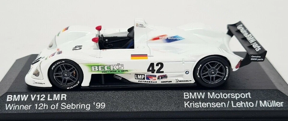 Minichamps 1/43 BMW V12 LMR #42 ganador Sebring 1999 coche modelo diecast Foto 4 de 4