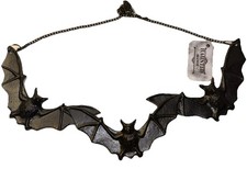 Halloween Decor 3 Black Hanging Metal Bats 20 Wide 327