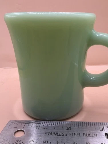Vintage Oven Fire King C-Handle Coffee Mug Thick Heavy Jadeite Restaurant Ware