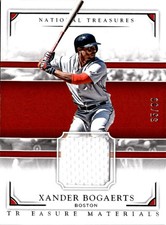 2017 Panini National Treasures #TM-XB Xander Bogaerts Treasure Materials #/99