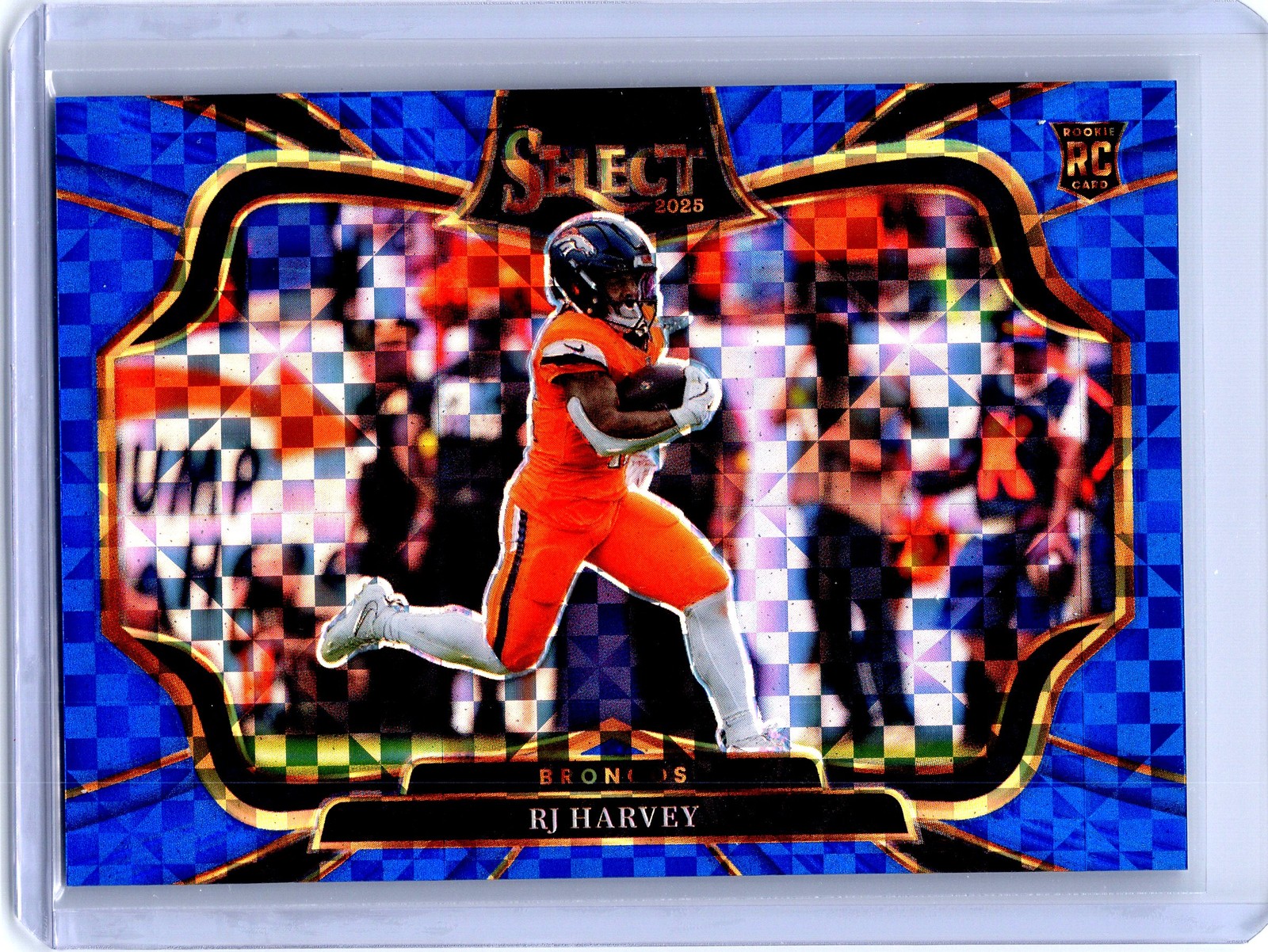 2025 Panini Select #410 RJ Harvey Blue Prizm #/75