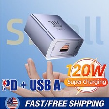 120W Supe Fast Charging USB Type C Wall Charger For Samsung iPhone Android Phone