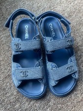 Chanel Dad Sandals Denim Blue EU 41 Excellent condition