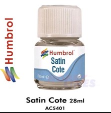 Humbrol Modelcote Satin Cote Varnish AC5401 Clear Layer Satin Finish 28ml Bottle