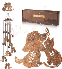 Cat Dog Wind Chimes for Outside,Gardening Gifts for Cat Dog Lover Women Men Mom