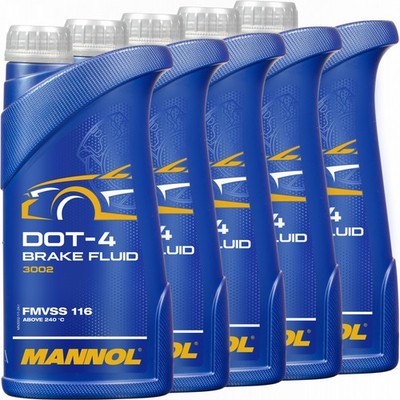 5 LITER MANNOL BREMSFLÜSSIGKEIT DOT4 BREAKE FLUID SAE J 1703 1704 ISO 4925 DOT-4
