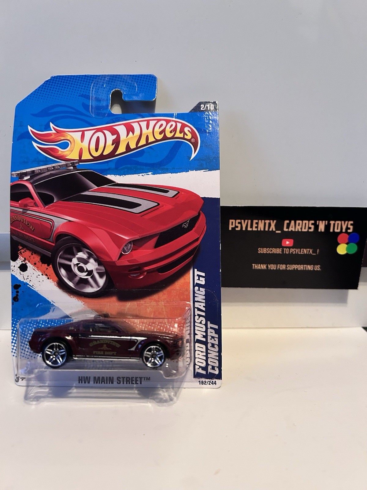 2011 Hot Wheels HW Main Street Ford Mustang GT Concept Burgundy  E2