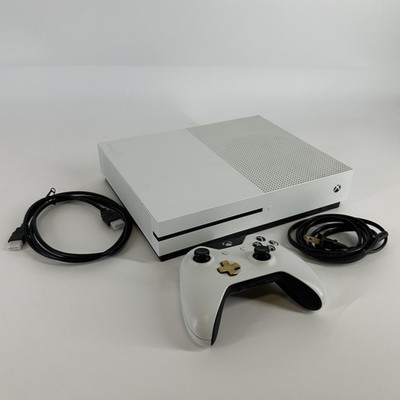 Microsoft Xbox One S Console White 500GB w/ Controller/HDMI/Power Cord  - Good