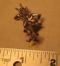 Spilla Diavolo Occhio Rosso Ultra Vintage Copyright Gioielli L@@K!