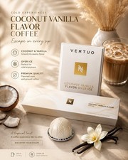 2 Sleeves LIMITED Nespresso Vertuo COCONUT VANILLA FLAVOR OVER ICE,20 pods