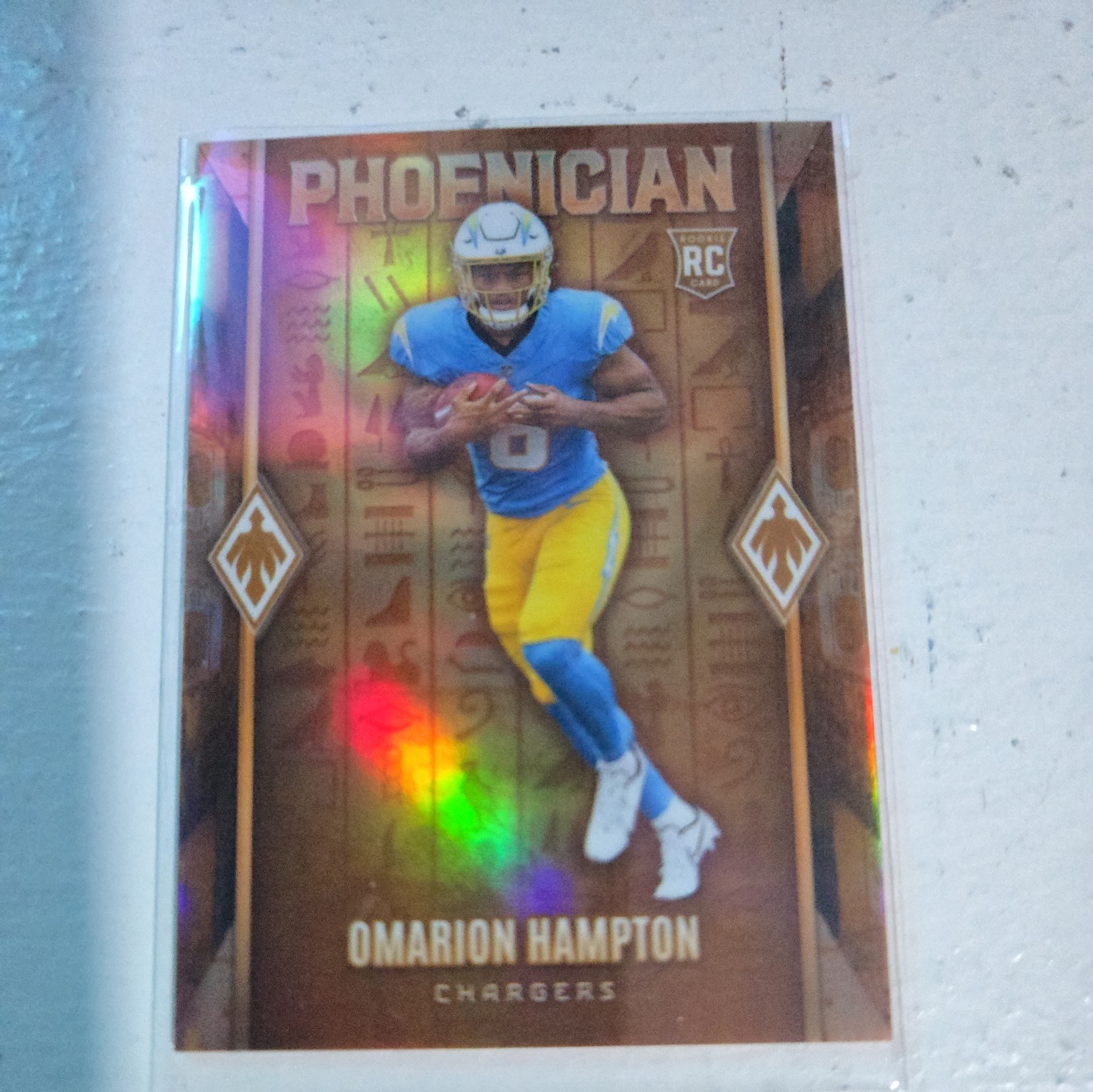 Omarion Hampton 2025 Panini Phoenix NFL RC PHOENICIAN Rookie SSP Case Hit