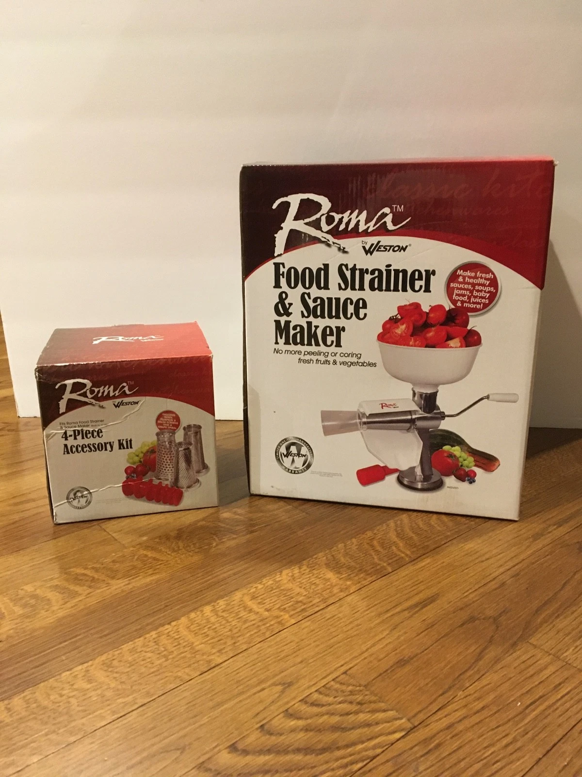 Roma Weston Food Strainer Model 07-0801 Plus Accessory Kit Model 07-0858
