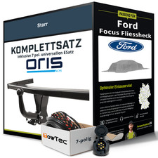 Für FORD Focus Fliessheck II Typ DA Anhängerkupplung starr +eSatz 7pol uni. 08-