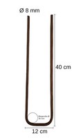 Betonstahl-U-BüGel Ø 8 Mm - 40 X 12 X 40 Cm, 40 StüCk, Baustahl