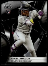 2025 Topps Chrome Black #141 Adael Amador Base Rookie Design Variation