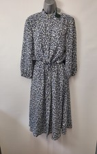 Lauren Ralph Lauren Button up Floral Midi Dress,Ladies 16(US12),blue/white,BNWT 