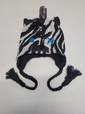 Beanie Cap - BioWorld Animal Zebra Costume Winter Snow Hat NEW Adults/Men