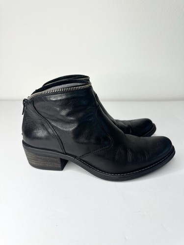 Kanna Women’s Black Leather Bootie Zipper Closure Made In Spain Size EU 38 - Picture 4 of 9