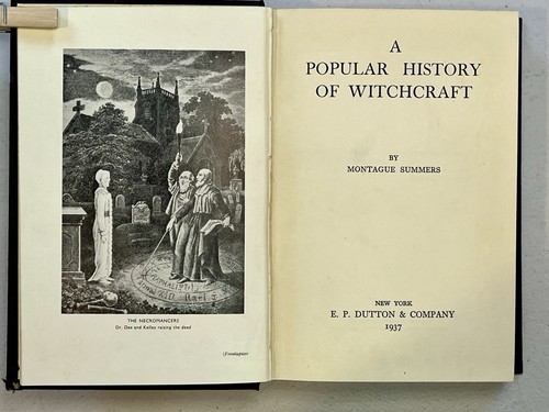 Cover of A Popular History of Witchcraft MONTAGUE SUMMERS 1st Edition 1937 E.P. Dutton HB