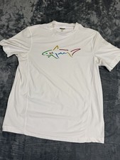 Greg Norman White Performance T-Shirt Logo Pl...