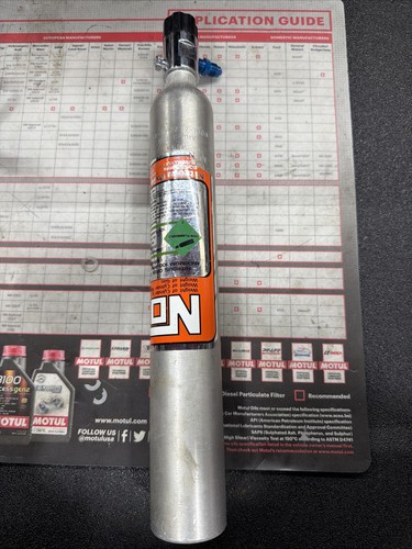 Nos  10oz Mini-Bottle w Motorcycle Valve (2 DIA. X 15.09 TALL)