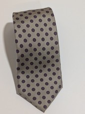 Lands’ End Tie Mens Multicolor Geometric Print 100% Silk Necktie USA Made