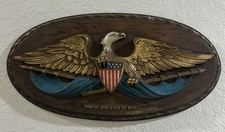 Vintage 1968 Pepsi Cola Eagle Wall Plaque Embosograph Patriotic Advertising