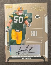 AJ Hawk 2006 Playoff Rookie Silver Signature Proof /50 Auto Green Bay Packers RC