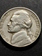 1964 Jefferson Nickel with D, Doubling on Letters, Off center strike,RPM