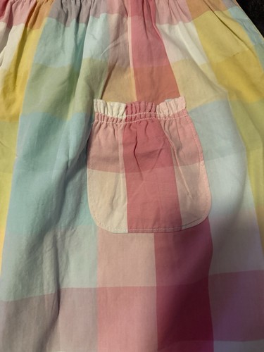 Vintage Y2K NWT Old Navy Pastel Plaid Smocked Toddler Sun Dress Pockets 4T - Picture 2 of 6