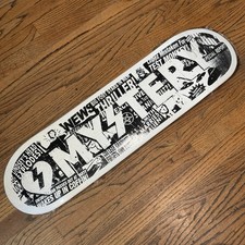 Mystery Team Classic Black White Skateboard Deck 8.25