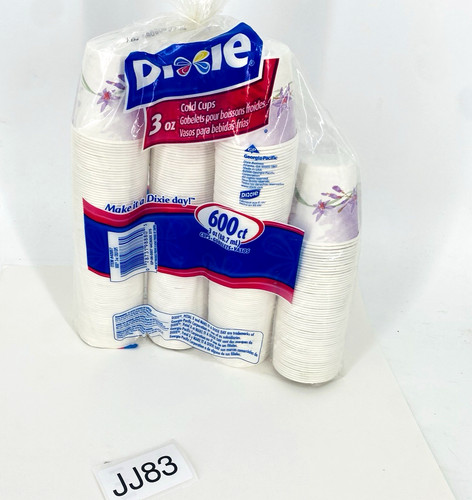 Dixie 3 oz Cold Cups Purple Floral Discontinued Open Bag Approximately 550 Count