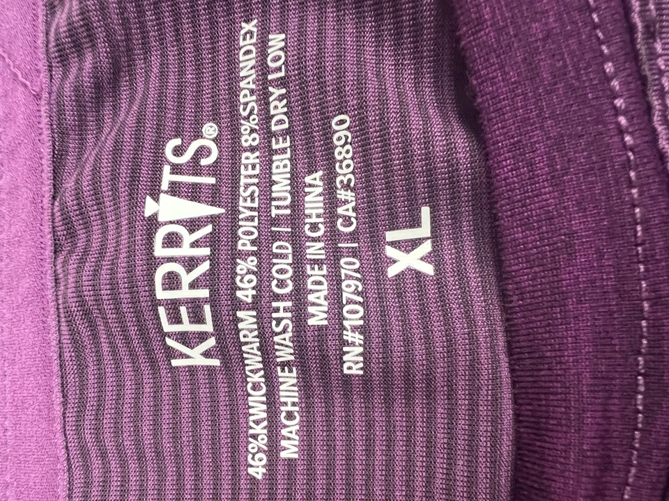 Kerrits Long Sleeve Purple Black Performance Shirt XL Stretch Athletic Top - Image 4 of 4