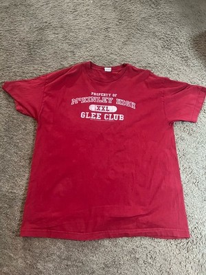 Vintage Glee T Shirt XL Alstyle McKinley High Glee Club Red Distressed 2011