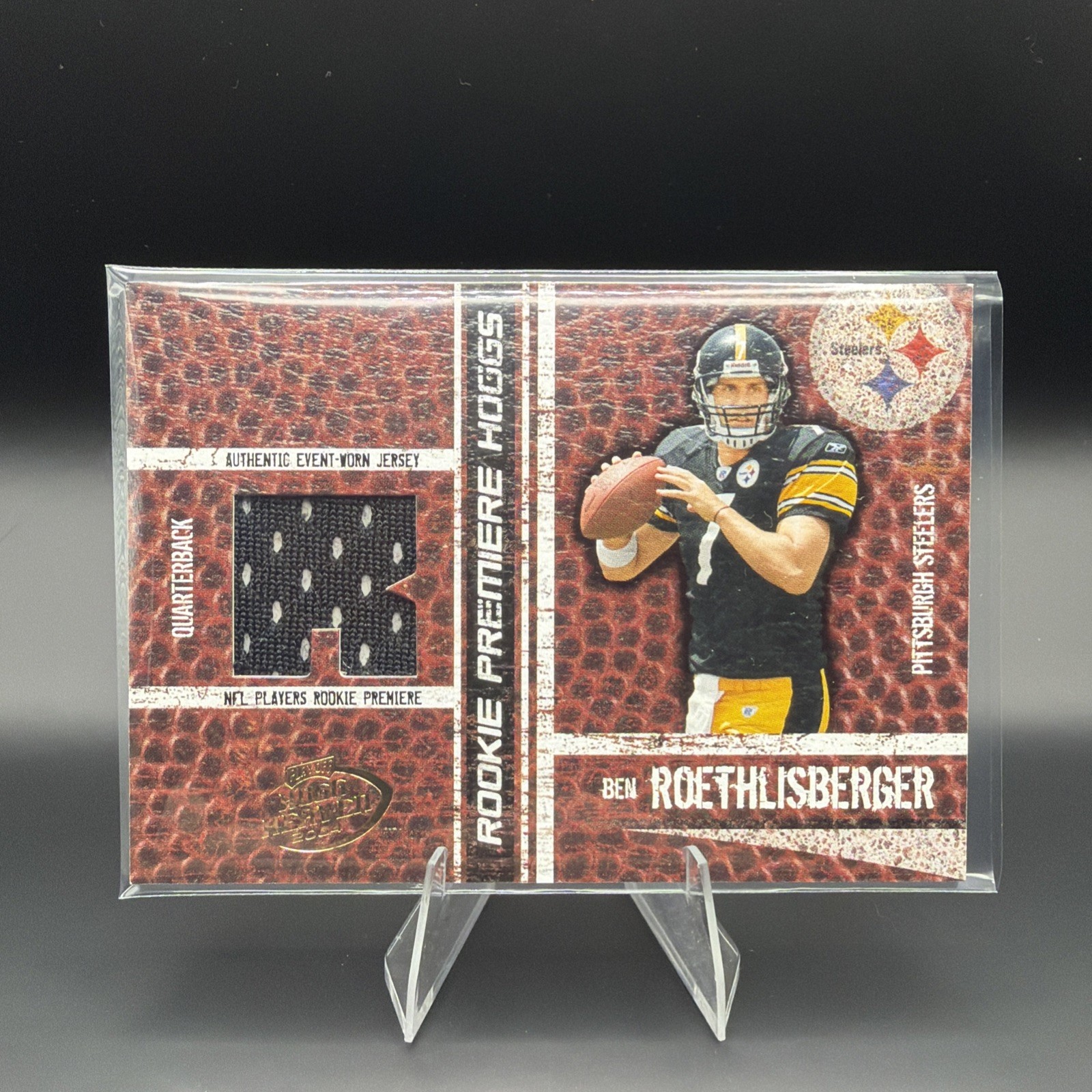 2004 Playoff Hogg Heaven Ben Roethlisberger Rookie Premiere Jersey/750 RARE