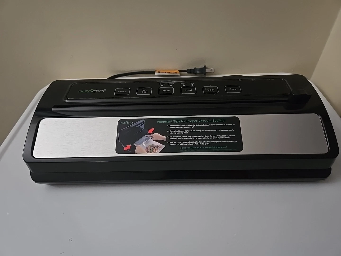 🔒 NutriChef PKVS25BK Automatic Food Vacuum Sealer – Unit Only